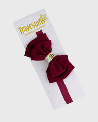 Balaca Cintillo Moño Doble Roja