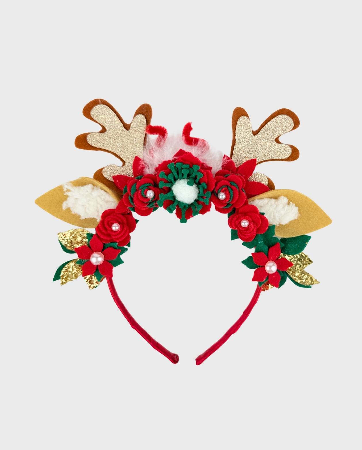 Balaca Detalle Plumas Reno Navidad Niñas