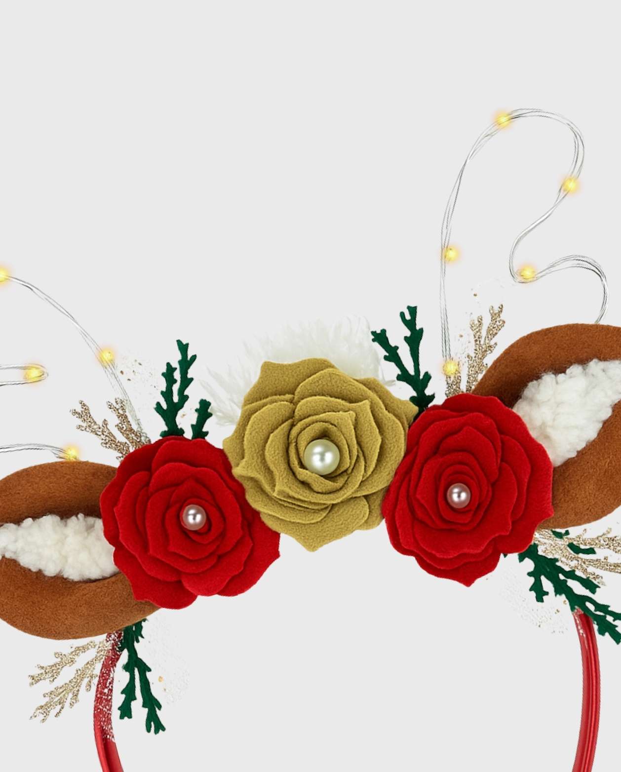 Balaca Orejas De Reno Con Luz Navidad