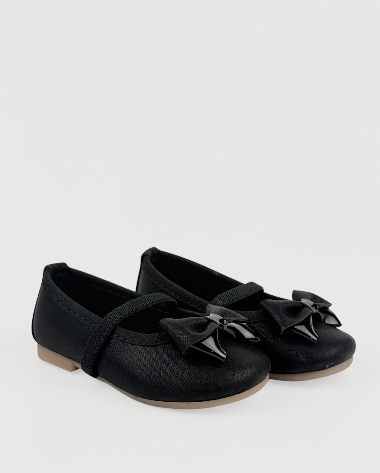 Baleta Mate Moño Brillos Negro