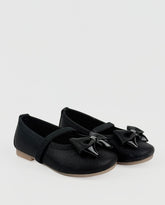 Baleta Mate Moño Brillos Negro