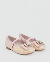 Baleta Moño Brillos Rosa