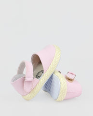 Baletas Destapadas Yute Palo Rosa Detalles