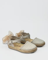 Baletas Merceditas Lazo Tul Beige Tokolate