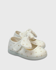 Baletas Merceditas Puntos Blanco Tokolate