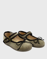 Baletas Mercedez Con Hebilla Beige Tokolate par
