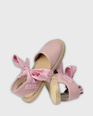 Baletas en Lona Lazo Rosa Tokolate Fashion