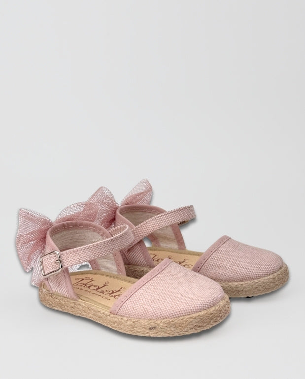 Baletas Merceditas Lazo Tul Rosa Tokolate