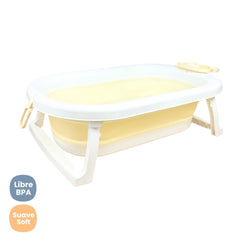 Bañera Plegable Con Termómetro Oso Beige