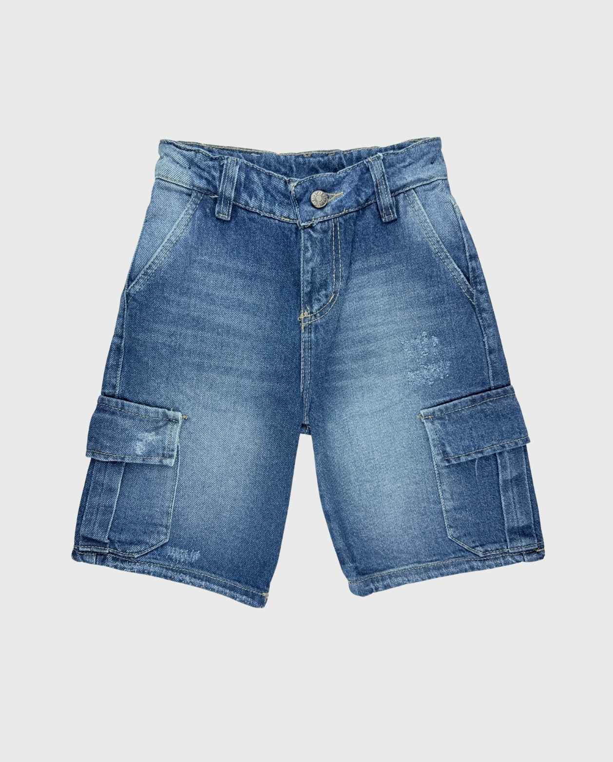 Bermuda Cargo Denim Medio