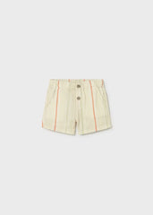 Bermuda Bambula Rayas Beige Mayoral
