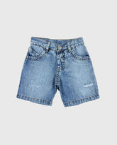 Bermuda Denim Desgaste Indigo