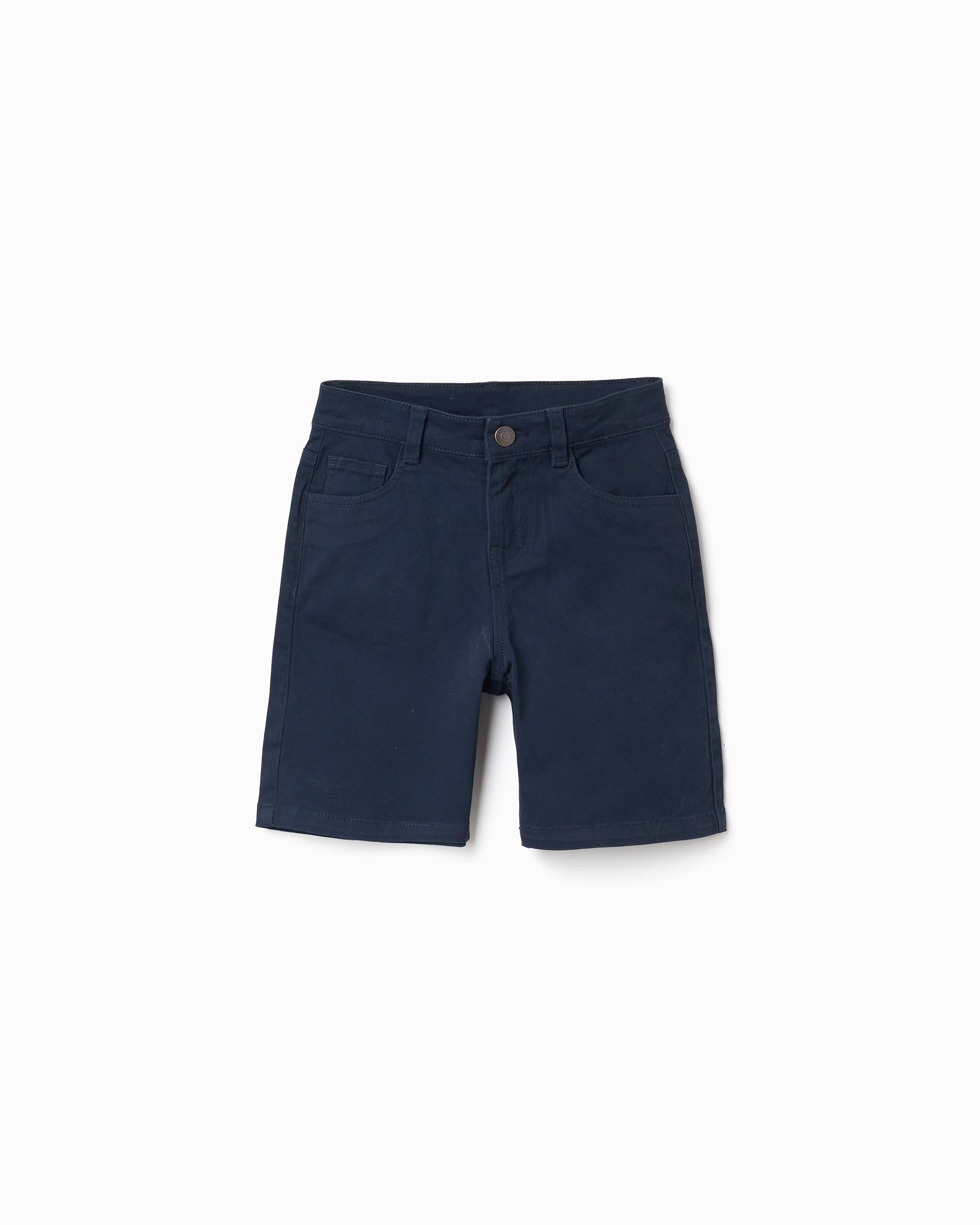 Bermuda Dril Clasica Azul Oscuro Zippy