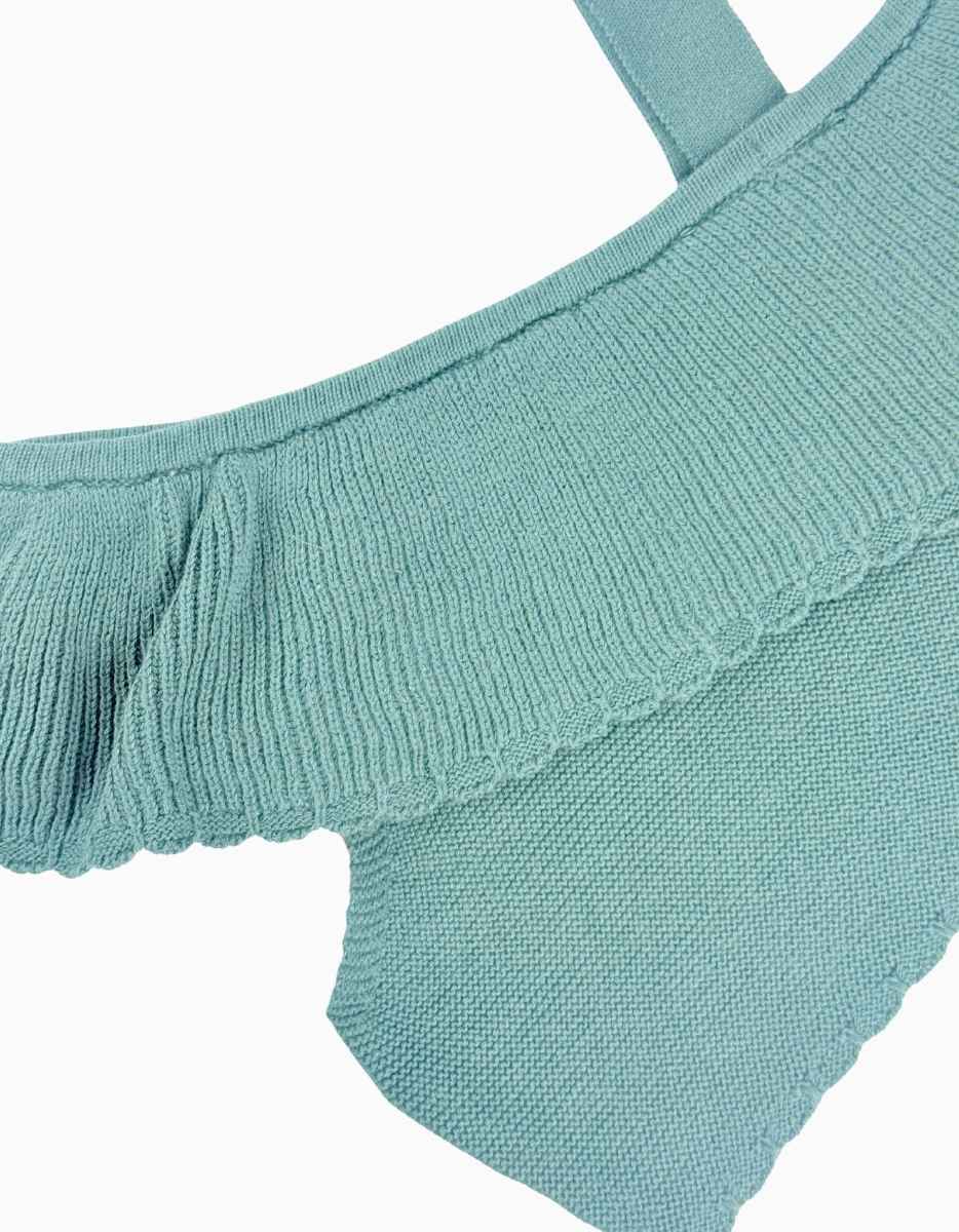 Blusa Corta Tejido Verde Zippy