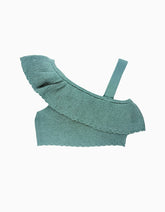 Blusa Corta Tejido Verde Zippy