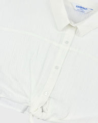 Blusa Liz Con Amarre Marfil Detalle