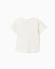 Blusa Bolsillo Detalle Bordado Blanco Zippy diseño