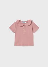 Blusa Cuello Volante Rosa Mayoral