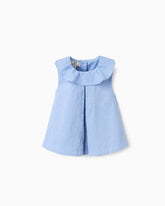 Blusa Detalle Cuello Bordado Azul Zippy