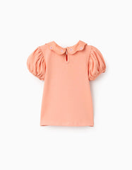 Blusa Detalle Cuello Bordado Naranja Zippy diseño