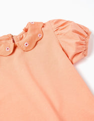 Blusa Detalle Cuello Bordado Naranja Zippy detalle