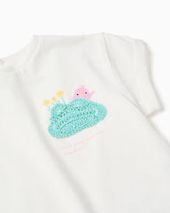 Blusa Detalle Tejido Caracol Blanco Zippy detalle