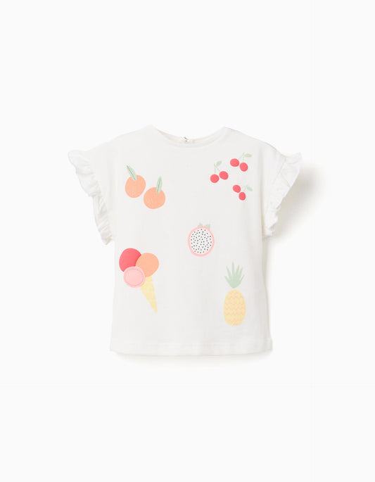 Blusa Estampado Frutas Blanco Zippy