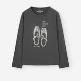 Blusa Manga Larga Lentejuelas Gris Losan