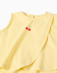 Blusa Para Bebe Cerezas Amarillo Zippy detalle