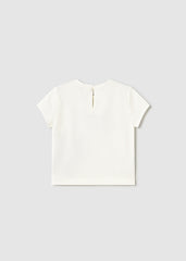 Blusa estampada Mariposas Crudo Mayoral boton