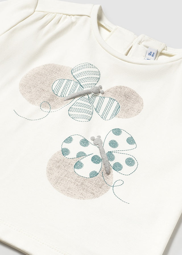 Blusa estampada Mariposas Crudo Mayoral detalle