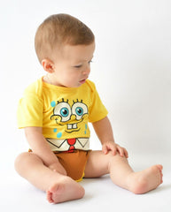 Body Estampado Bob Esponja Amarillo Detalle