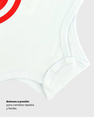 Body Estampado Capitán America Blanco Botones