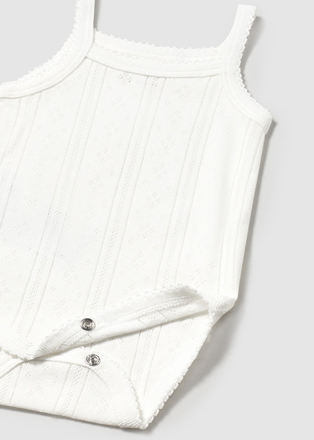 Body Tirantes Calado Blanco Mayoral detalle