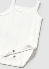 Body Tirantes Calado Blanco Mayoral detalle