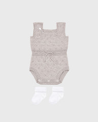 Body en Tricot Detalle Puntos Lazo lila estilo