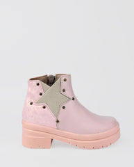 Bota Charol Detalle Estrella Rosa pink