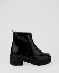 Bota Charol Negro Moda