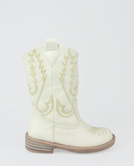 Bota Texana Beige Moda