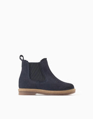 Botas Gamuza Navy Zippy perfil