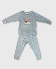 Pijama Niño Manga Larga Splash Gris