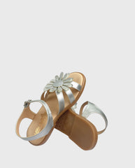 Sandalias Maxi Flor Plata