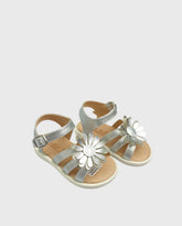Sandalias Maxi Flor Plata