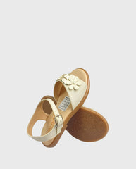 Sandalias Flores Tornasol Beige Niña