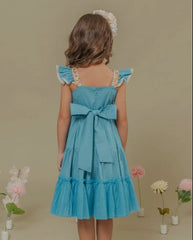 Vestido para Fiesta Camino Azul Lilo moño