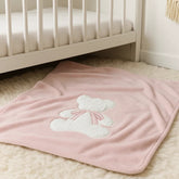 Cobija Doble Faz Bordado Oso Lazo