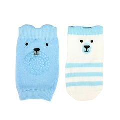 Rodilleras Con Medias Antideslizantes Animales Oso Azul