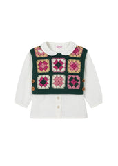 Blusa y Chaleco Tejido Flores Boboli