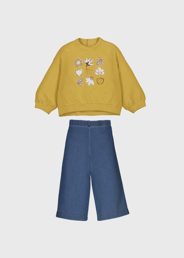 Conjunto Saco Estampado Amarillo Mayoral