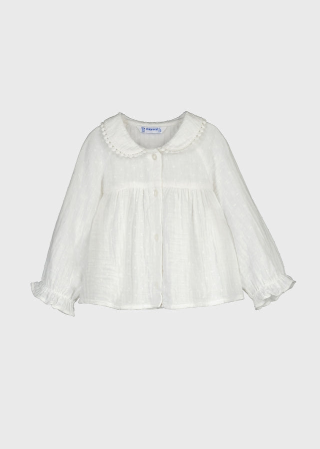 Blusa Gasa Plumeti Blanco Mayoral